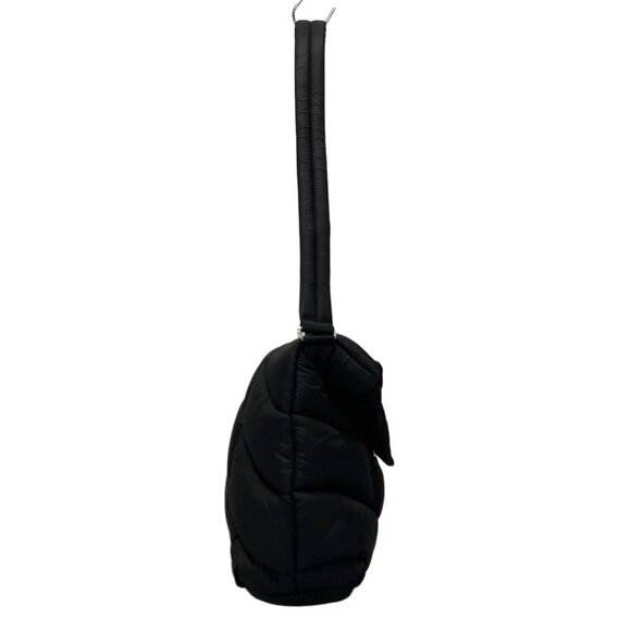 SAINT LAURENT PARIS Puffer Messenger Bag Black Nylon Shoulder Bag - Picture 4 of 15